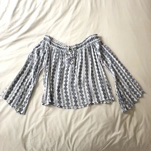 Forever 21 Over the Shoulder Bell Sleeve Tunic